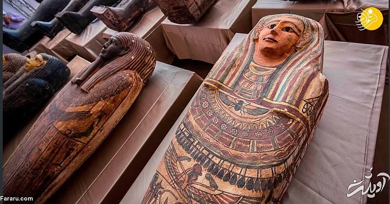 کشف دهها تابوت باستانی ۲۶۰۰ ساله در مصر + تصاویر